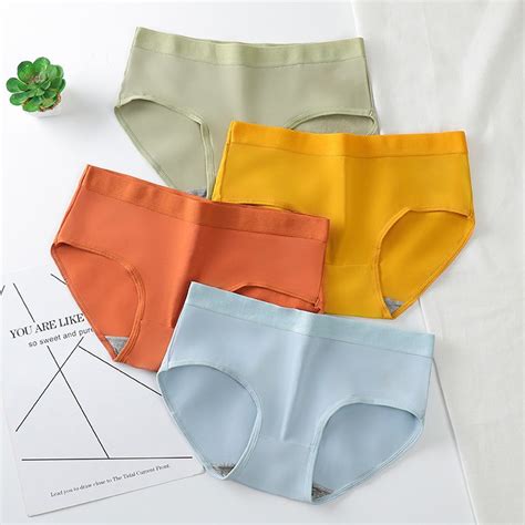Women Panties Healthy No Trace Antibacterial Panty Cotton Lingerie Girl Briefs Breathable Female