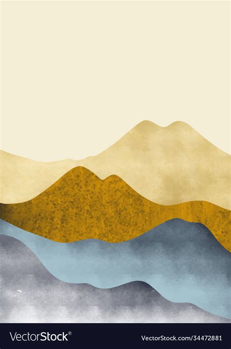 Abstract mountain landscape natural Royalty Free Vector