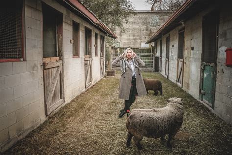 Free photo: Woman Standing Near Sheep - Agriculture, Livestock, Wear