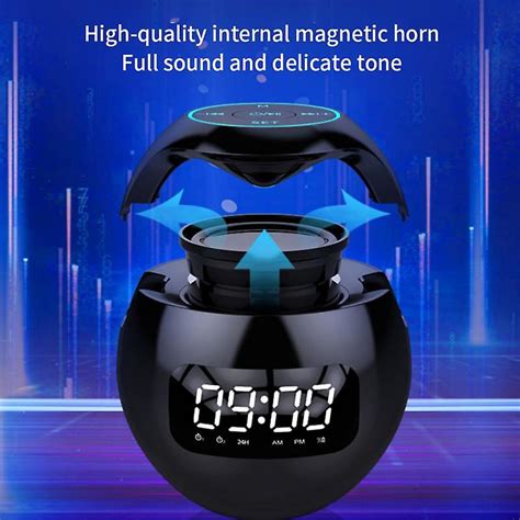 G90 Wireless Bluetooth Speaker Colorful Subwoofer With Led Display Fm Radio Alarm Clock