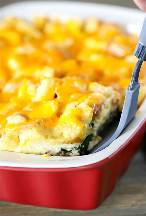 Bacon Spinach Egg Strata Recipe Yummy Healthy Easy