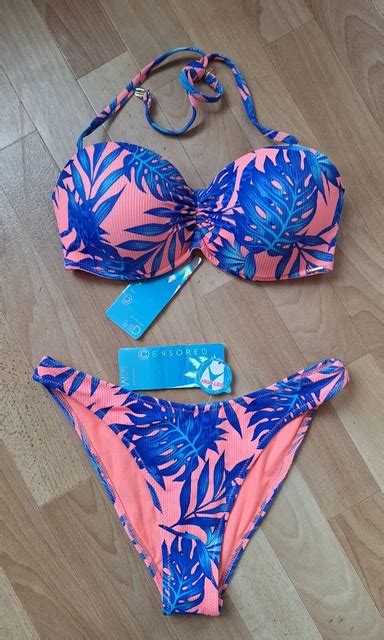 NEU CENSORED NEW YORKER MODISCHES Push Up Bikini Set Gr D M EUR PicClick DE