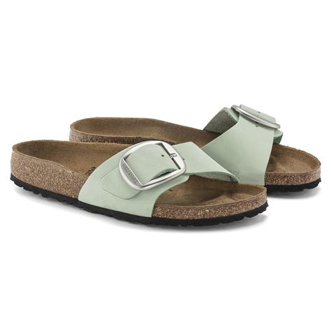 Madrid Big Buckle Nubuck Leather Matcha Birkenstock