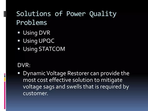 Power Quality Improvement Techniques Ppt