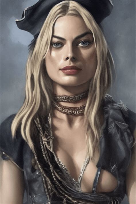 Margot Robbie As Pirate Graphic Creative Fabrica