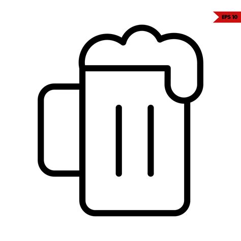 Glass Beer Line Icon Vector Art At Vecteezy