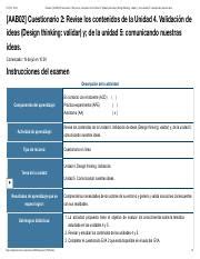 Examen Aab Cuestionario Revise Los Contenidos De La Unidad