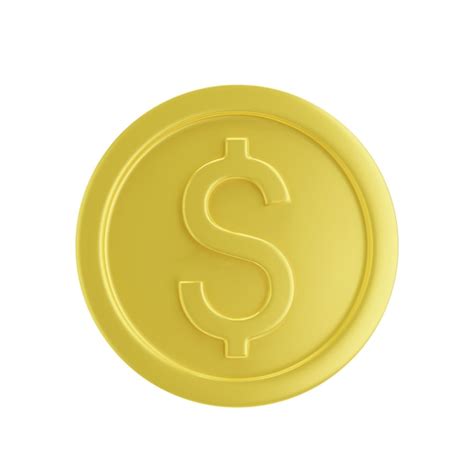 Premium Vector A Gold Coin With A Dollar Sign On It