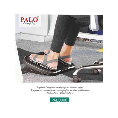 PALO Ergonomic And Angle Adjustable Footrest With Foot Pressure Points