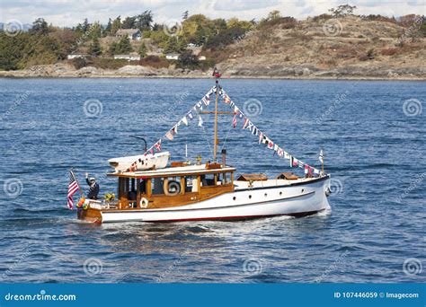 Vintage Boats Are Docked At The Victoria Classic Boat Festival