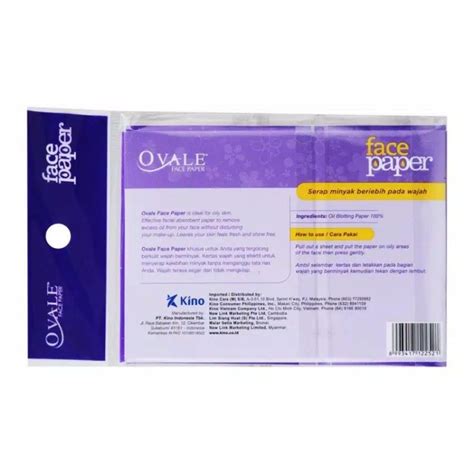 Ovale Face Paper Kertas Minyak Wajah Lembar Ovale Face Paper