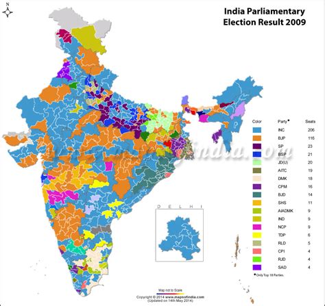 India General Lok Sabha Election 2014 Results