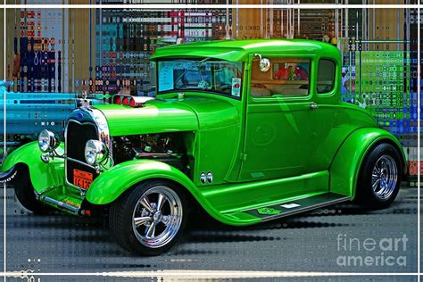 Bright Green Hot Rod Abstract Photograph Art Print Xcars And Trucks Pinterest Hot Rods