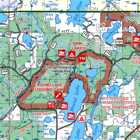 Chequamegon-Nicolet National Forest Visitor Map Medford/Park Falls RD ...