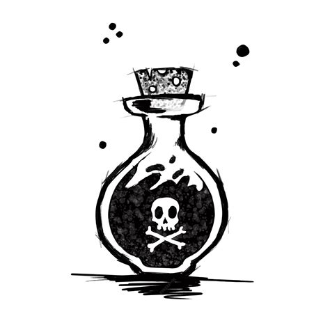 Premium Vector Poison Bottle Drawing