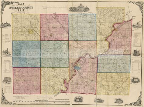 Map 1855 Map of Butler County Ohio Butler County - Etsy