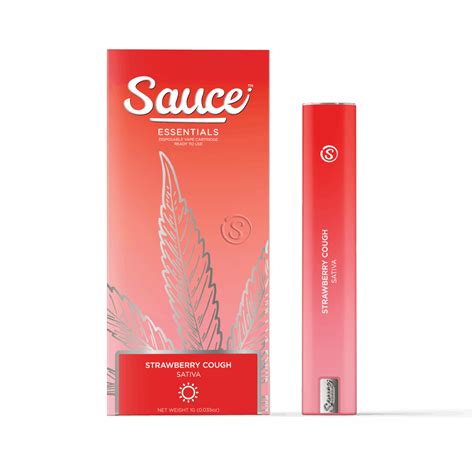 Sauce Essentials Strawberry Cough 1g Disposable Vape Sativa Weedmaps