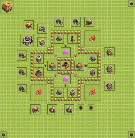 Diseño Ayuntamiento nivel 5 para farming TH5 Aldea Perfecta COC