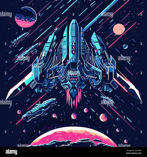 An epic space battle background Stock Vector Image & Art - Alamy