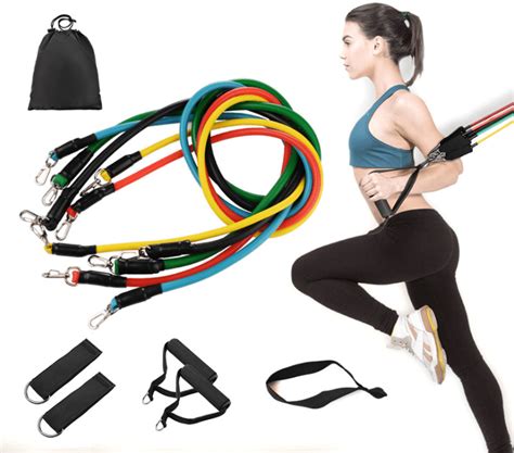 Pcs Resistance Bands Set Stackable Exercise Bands Workout Bands