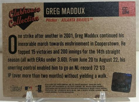 Topps Heritage Greg Maddux Game Jersey Patch Atlanta Braves