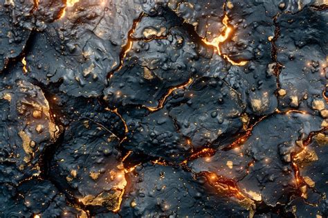 Premium Photo Intricate Patterns Of Molten Lava Cracks Cooling On