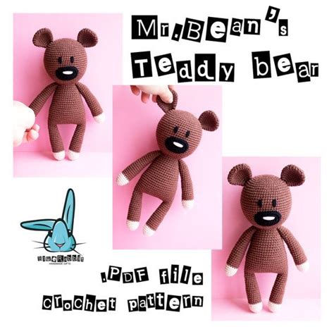 Mr Beans Teddy Bear Crochet Pattern Is Available In My Etsy Shop Now