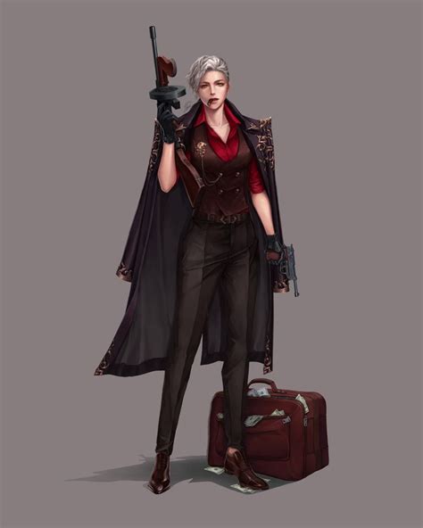 Character Concept Art Mafia By Hyewon Moon Character Design Girl