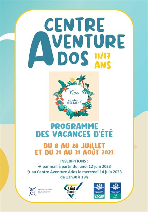 Cet T Avec Le Centre Aventure Ados Saint Claude Fr La Ville