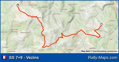 Mapa Harmonogram Profil Elewacji Os Vezins Rallye Terre Des