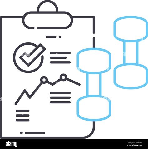 Training Records Line Icon Outline Symbol Vector Illustration