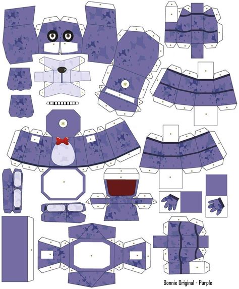 Bonnie Original Purple Papercraft Bmp Arte Del