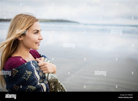 Beautiful Blonde Woman Relaxing Stock Photo Alamy