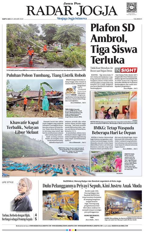 JAWA POS RADAR JOGJA Sabtu 20 Januari 2024 Radar Jogja