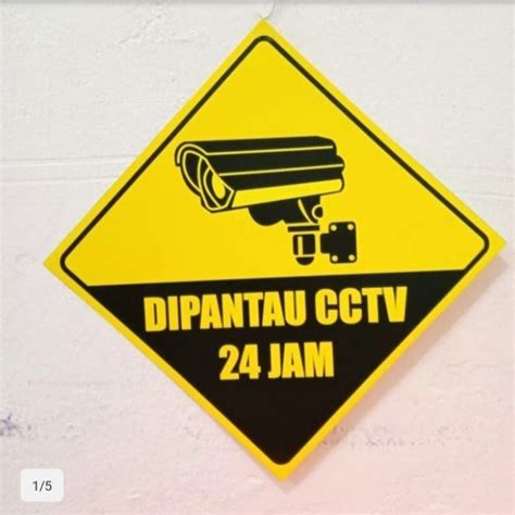 24 Hours Cctv Monitored Sign Sticker Cctv Sign Sticker Shopee Malaysia