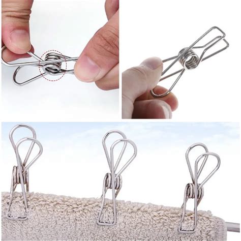 20 Pcs Lot Clothes Pegs Hanging Pins Clips Bag Clips Household Clamps