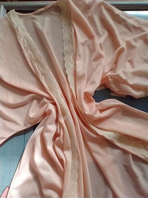 Vintage S Pce Boudoir Set Peach Nylon Bikini P Gem