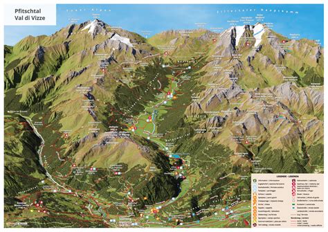 3D Panoramakarte Sterzing Pfitschtal Wandern TOURISVIS