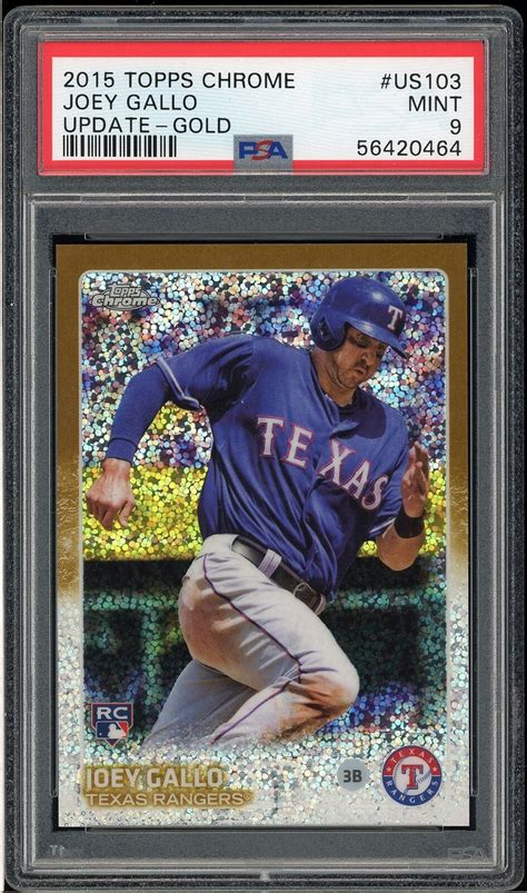 Topps Chrome Update Us Joey Gallo Gold Gold Psa Mint Ebay