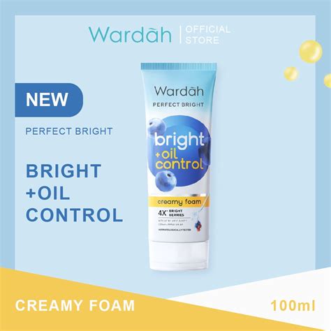 Jual Wardah Perfect Bright Creamy Foam Bright Oil Control 100ml New