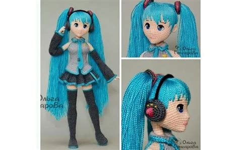 Вязаная кукла Мику Хацуне | Игрушки, Вязаные куклы, Вязаные игрушки