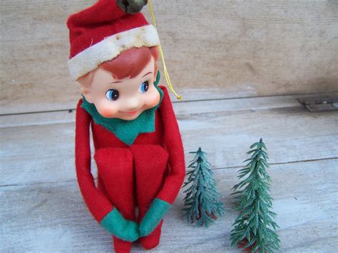 Vintage Elf On The Shelf 1960s Knee Hugger Elf By Thehomegnome