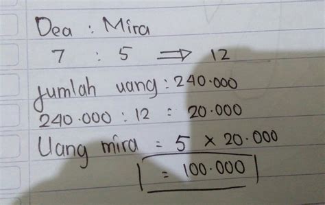 Cara Mudah Menghitung Selisih Uang Dari Perbandingan Yang Diketahui Matematika Kelas 7 Youtube