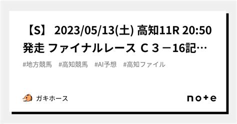 【s】 20230513土 高知11r 2050発走 ファイナルレース C3－16記者選抜｜ガキホース