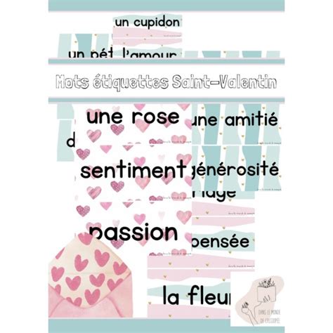 Mots Tiquettes Saint Valentin