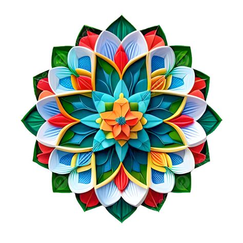 Hình ảnh Hoa đầy Màu Sắc Thực Tế Mandala Bị Cô Lập Clipart Trong Suốt Png Mạn đà La Vật Trang