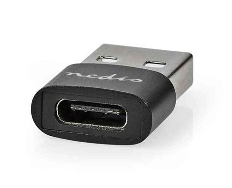 K Bel Usb Usb A Dug Usb C Aljzat Adapter Fekete