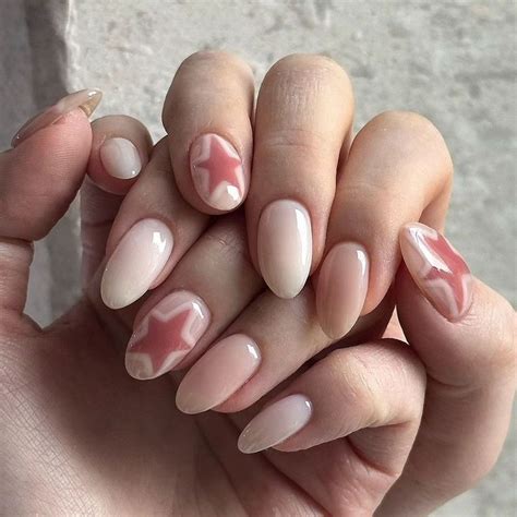 Korean Inspired Nude Jelly Star Nails S L Beauty Co In Jelly Nails Cute Nail Designs