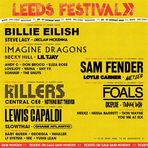 Leeds Festival 2023 Lineup - The Yorkshireman