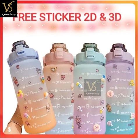 Jual Botol Viral Korea Liter Free Stiker D D Shopee Indonesia